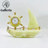 Pure Marble Ship Table With Clock