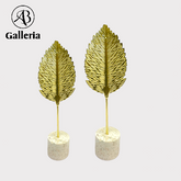 Golden Nordic Leaf Metal Stand Set