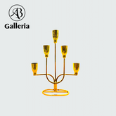 Unique Golden Metal Candle Stand
