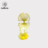 Golden Leaf Stand With Crystal Ball