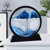 Moving Sand Art Picture Round Glass