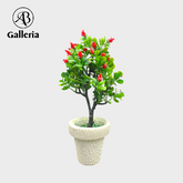 🌸 Artificial Flowering Table Plant with Decorative Pot