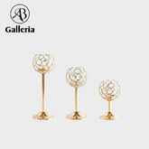 Crystal metal candle sticks