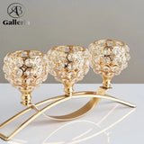 Golden Crystal Candle Stand