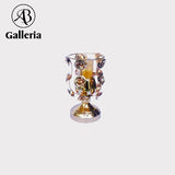 Golden Flowers Candle Stand Holder