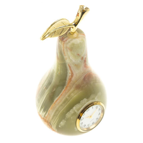 Onyx Marble Pear With Clock