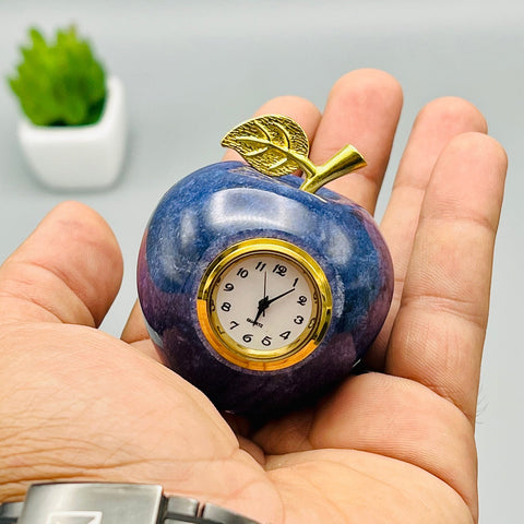 Onyx Marble Apple Clock