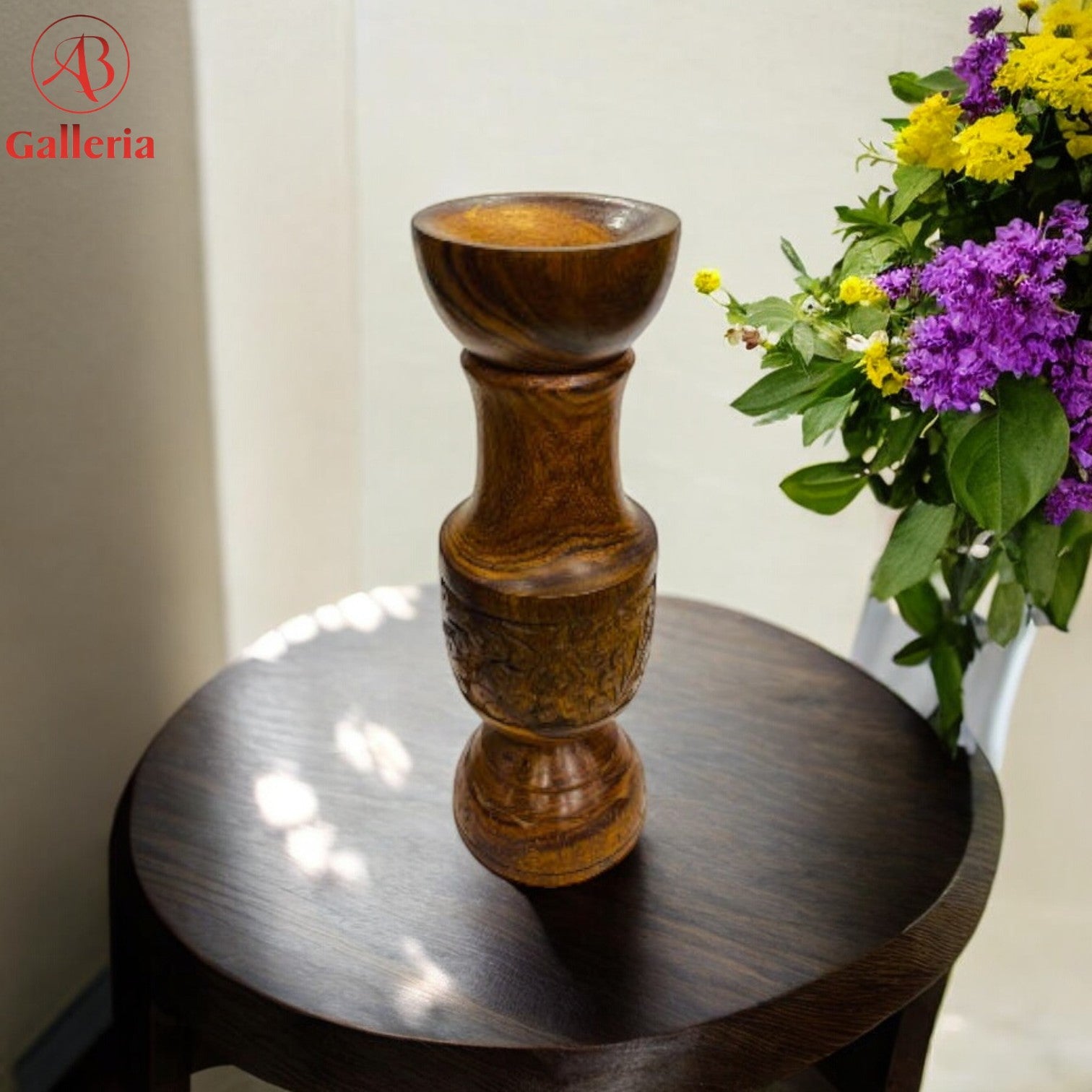 Hand Crafted Wooden Vase