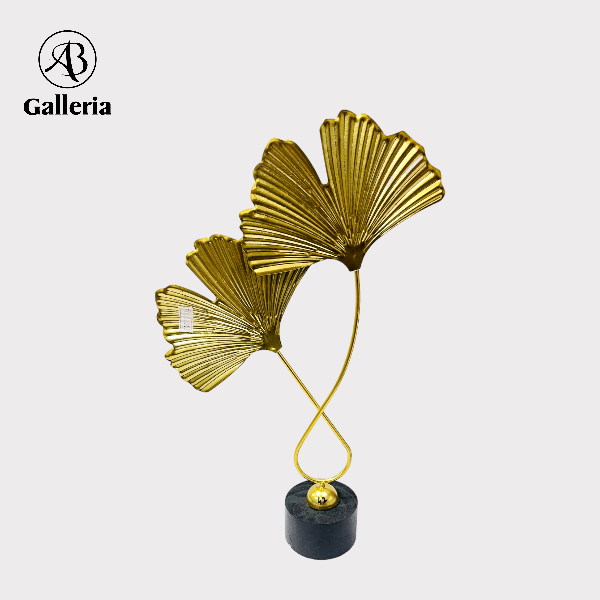 Golden Ginkgo Leaf Ornament