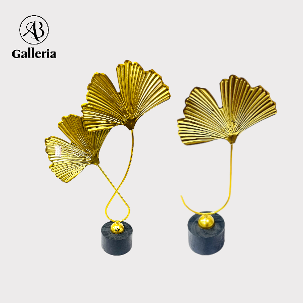 Golden Ginkgo Leaf Ornament