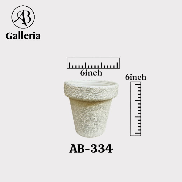 Round Shape Plastic Fiber Pot AB-334 Dia 6 inches