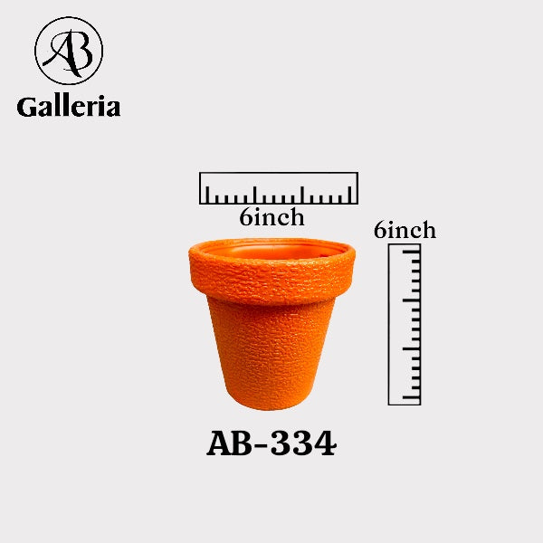 Round Shape Plastic Fiber Pot AB-334 Dia 6 inches