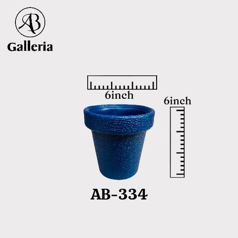 Round Shape Plastic Fiber Pot AB-334 Dia 6 inches