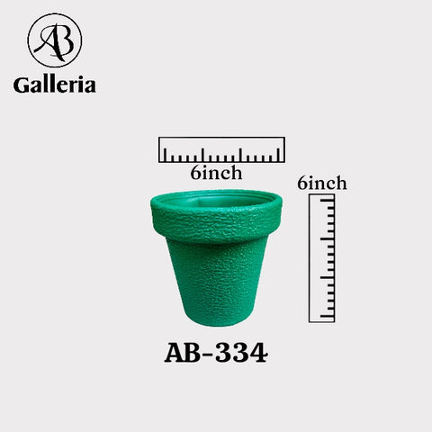 Round Shape Plastic Fiber Pot AB-334 Dia 6 inches