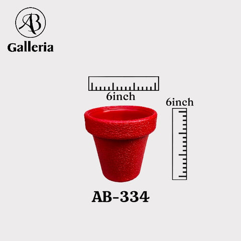 Round Shape Plastic Fiber Pot AB-334 Dia 6 inches