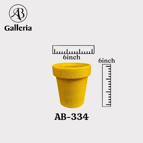 Round Shape Plastic Fiber Pot AB-334 Dia 6 inches