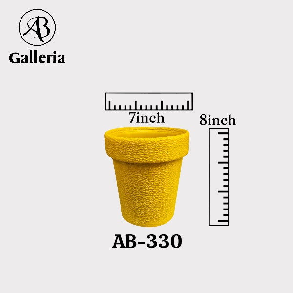 Round Shape Plastic Fiber Pot AB-330 Dia 7 Inches