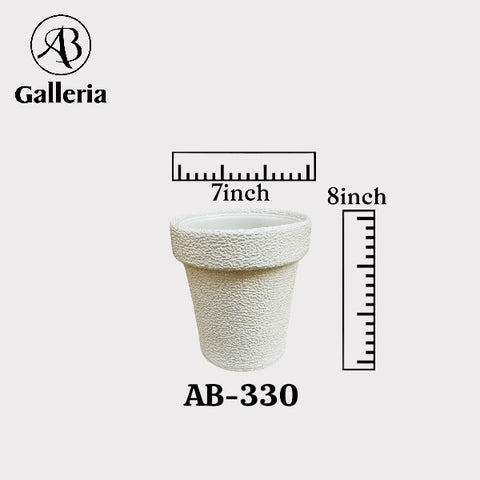 Round Shape Plastic Fiber Pot AB-330 Dia 7 Inches