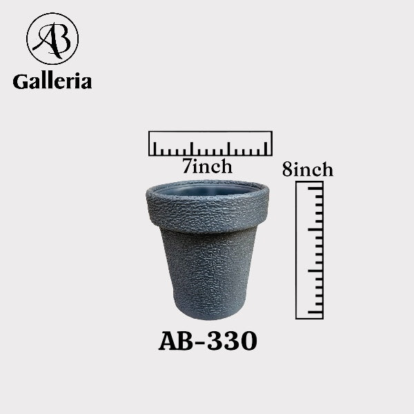 Round Shape Plastic Fiber Pot AB-330 Dia 7 Inches