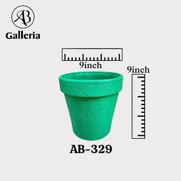 Round Shape Plastic Fiber Pot AB-329 Dia 9 inches