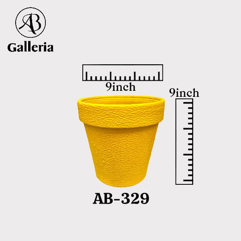 Round Shape Plastic Fiber Pot AB-329 Dia 9 inches