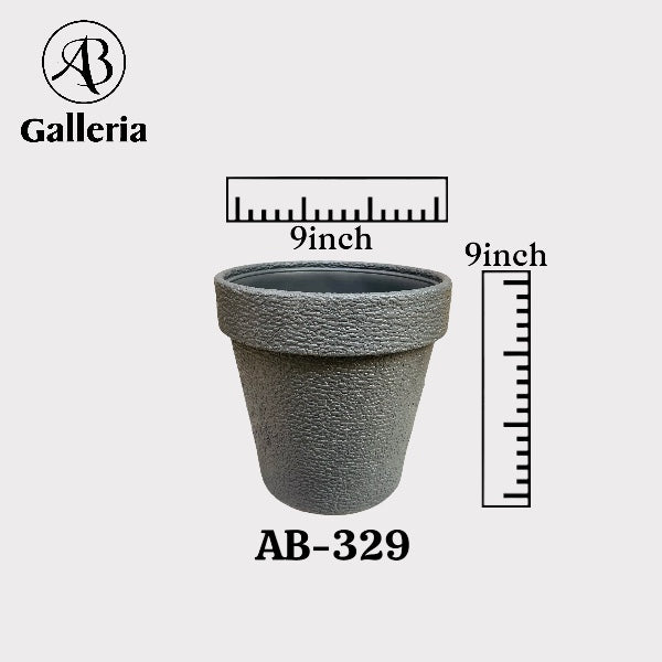 Round Shape Plastic Fiber Pot AB-329 Dia 9 inches