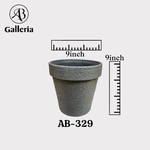 Round Shape Plastic Fiber Pot AB-329 Dia 9 inches