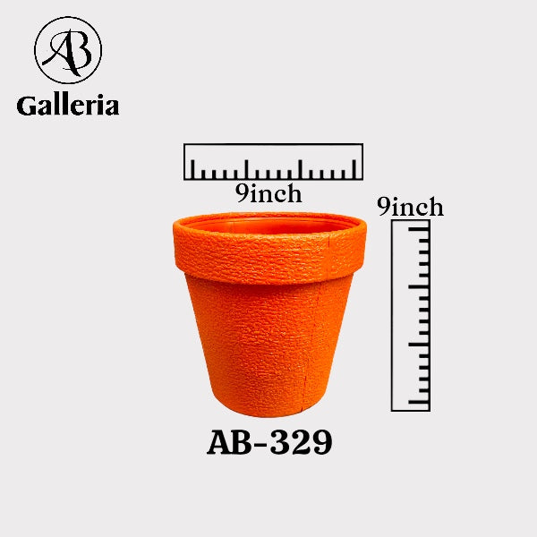 Round Shape Plastic Fiber Pot AB-329 Dia 9 inches