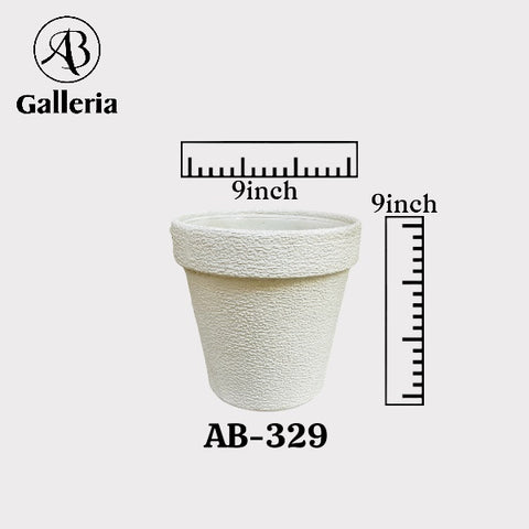 Round Shape Plastic Fiber Pot AB-329 Dia 9 inches