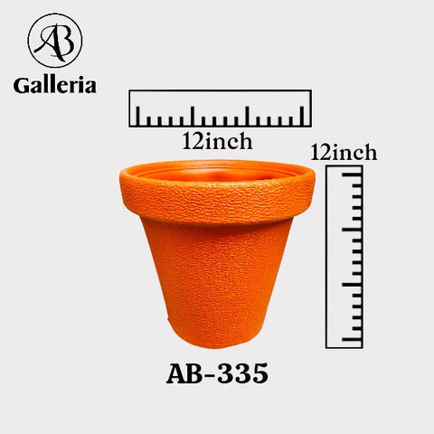 Round Shape Plastic Fiber Pot AB-335 Dia 12 inches