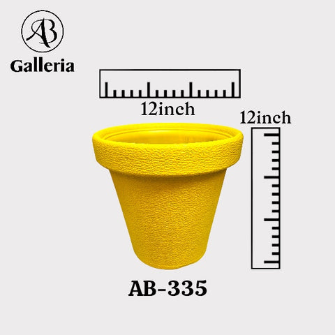 Round Shape Plastic Fiber Pot AB-335 Dia 12 inches