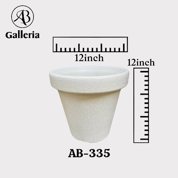 Round Shape Plastic Fiber Pot AB-335 Dia 12 inches