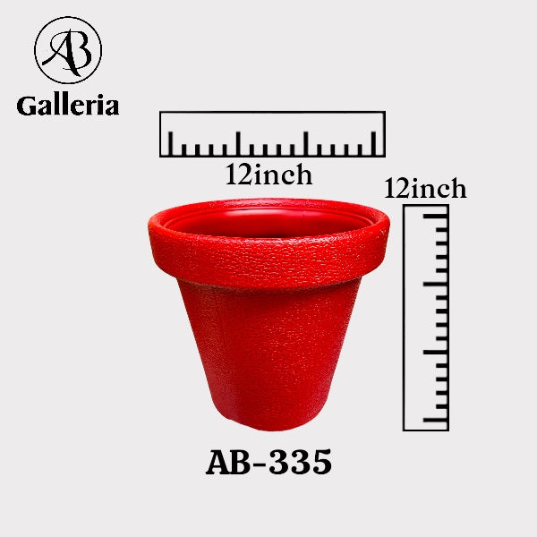 Round Shape Plastic Fiber Pot AB-335 Dia 12 inches