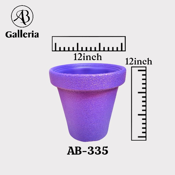 Round Shape Plastic Fiber Pot AB-335 Dia 12 inches