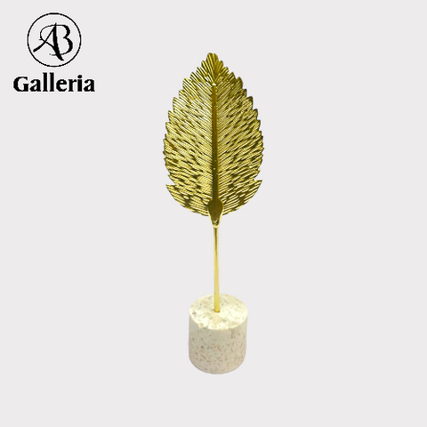 Golden Nordic Leaf Metal Stand Set