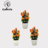 Mini Artificial Flower Plant Pack of 3 pcs