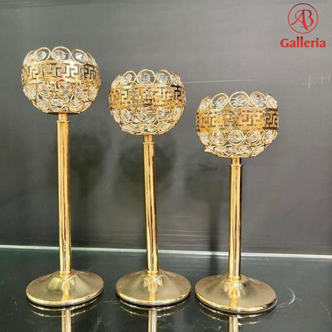 Crystal candle sticks of 3 Different Sizes