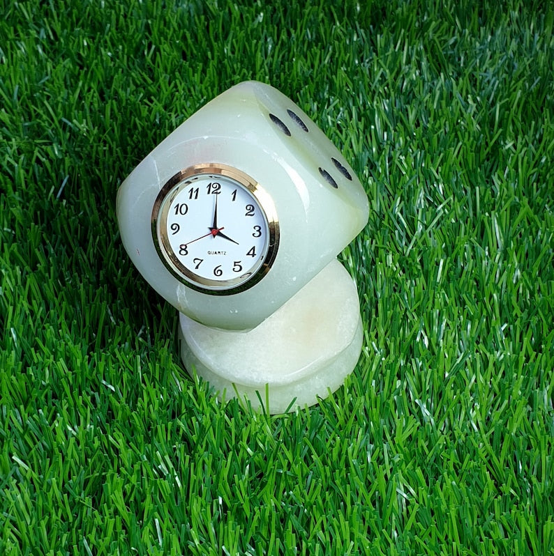 Marble Table Dice Clock