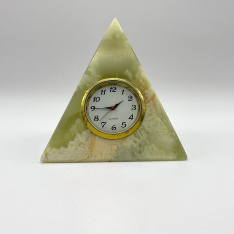 Onyx Marble Paramid With Clock