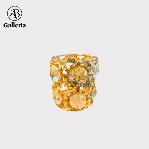 Golden crystal makeup holder