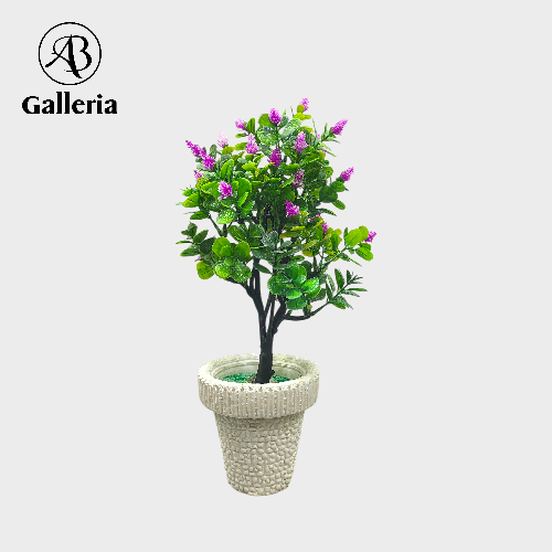🌸 Artificial Flowering Table Plant with Decorative Pot