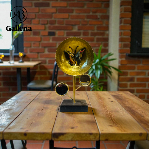 <Golden Butterfly & Mirror Artistic Table Sculpture>💫