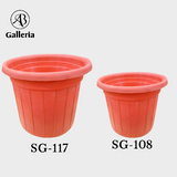 Plastic Pot Round Shape 2 Different Sizes SG-117,108